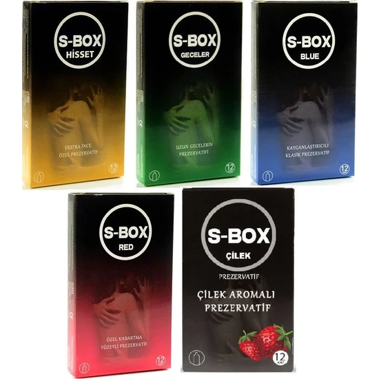 S-Box SB06 S-Box Kondom Prezervatif Seti 12'li 5 Paket (60 Adet)