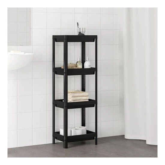 Omaş Vesken Banyo, Mutfak Rafı  4 Katlı  23*100 cm Beyaz