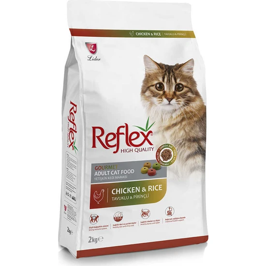 Reflex Gourmet Tavuklu & Pirinçli Yetişkin Kedi Maması 2 Kg