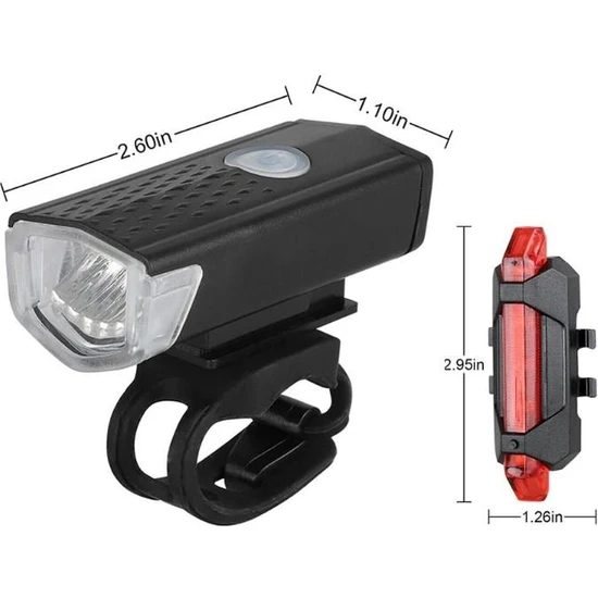 Forte Gt Bisiklet Işığı USB Şarjlı LED Ön Arka Set Xbyc 6116