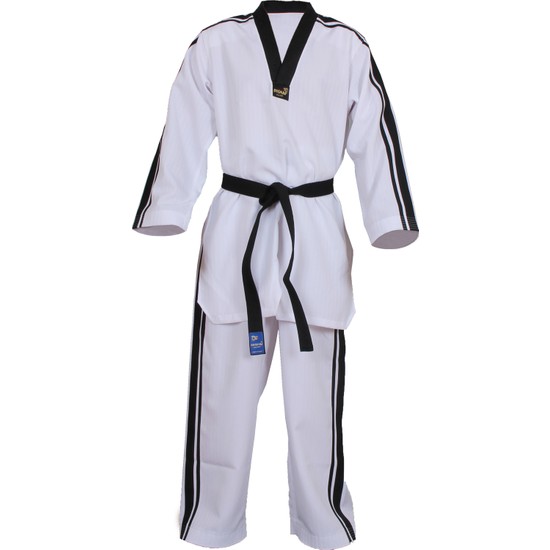Do-Smai Taekwondo Elbisesi Nakışlı Süper Siyah Yaka TE040
