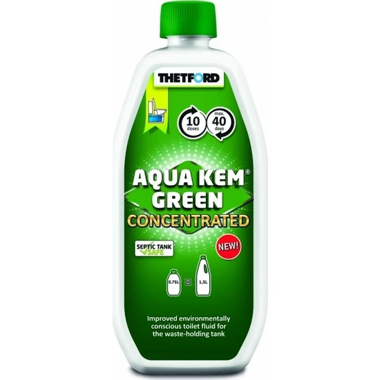 Thetford Aqua Kem Green Concentrated (Atık Su Tankı Kimyasalı Konsantre) 750 ml