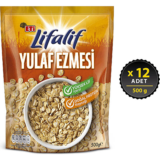 Eti Lifalif Yulaf Ezmesi 500 g x 12 Adet