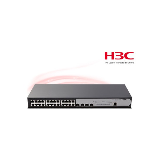 H3C S1850-28P 24 PORT 10/100/1000 +4SFP YONETILEBILIR SWITCH Resim-1