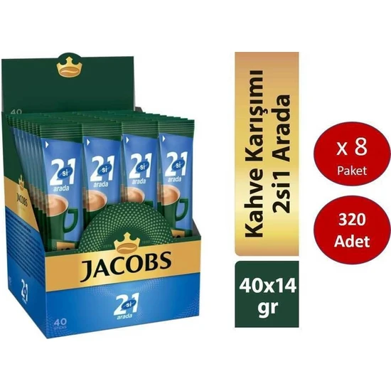 Jacobs 2si1 Ara 320 Stick Kahve (40 x 8 )