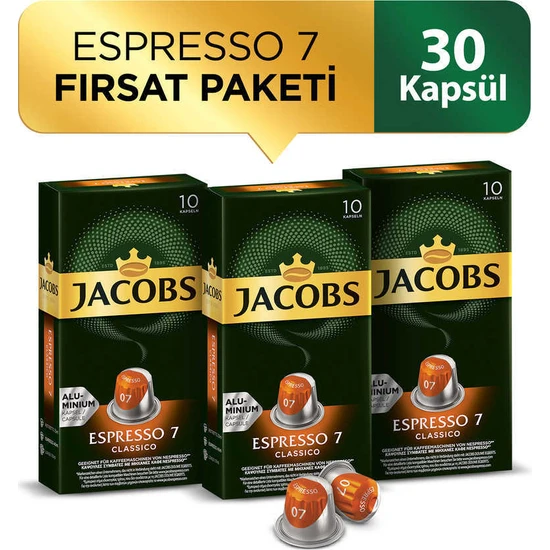 Jacobs Espresso 7 Classico Kapsül Kahve 30 Kapsül