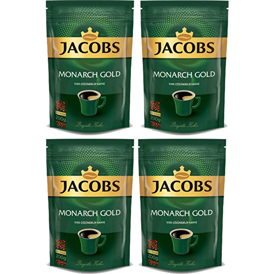 Jacobs Monarch Gold Kahve 200 gr Eko x 4 Paket