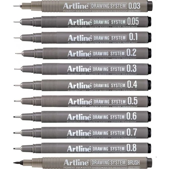 Artline Drawing System Teknik Çizim Kalemi 11'li Tam Set