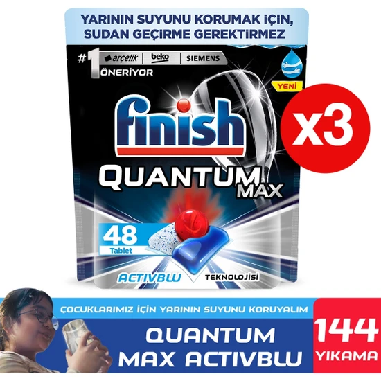 Finish Quantum Max X3 Bulaşık Makinesi Deterjanı 48 Kapsül