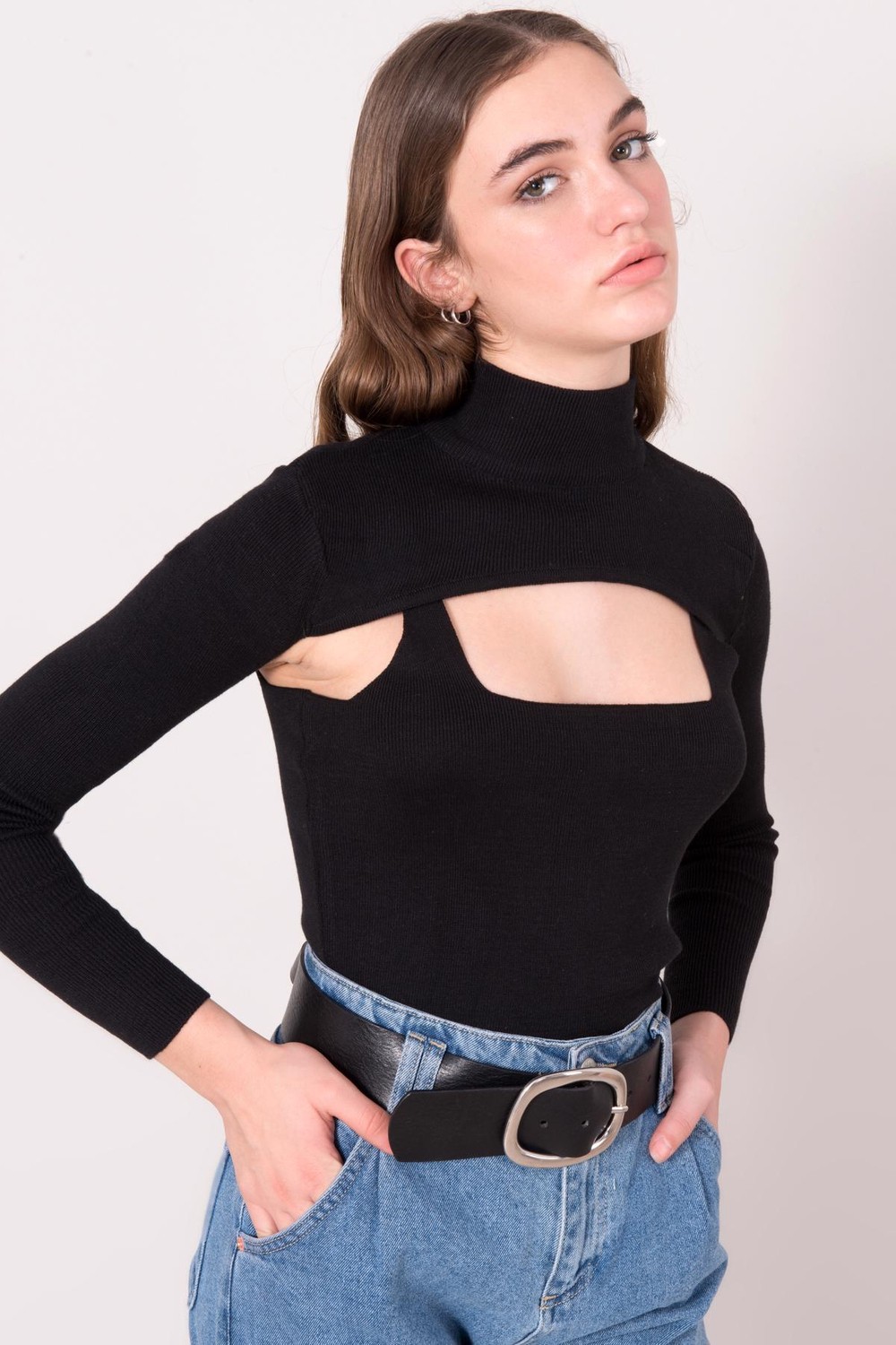 Garaj Butik Dik Yaka Bolero Detaylı Triko Büstiyer görsel 4