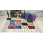 Madalyon Patchwork El Dokuma Antik Anadolu Halısı Simbad Natural
