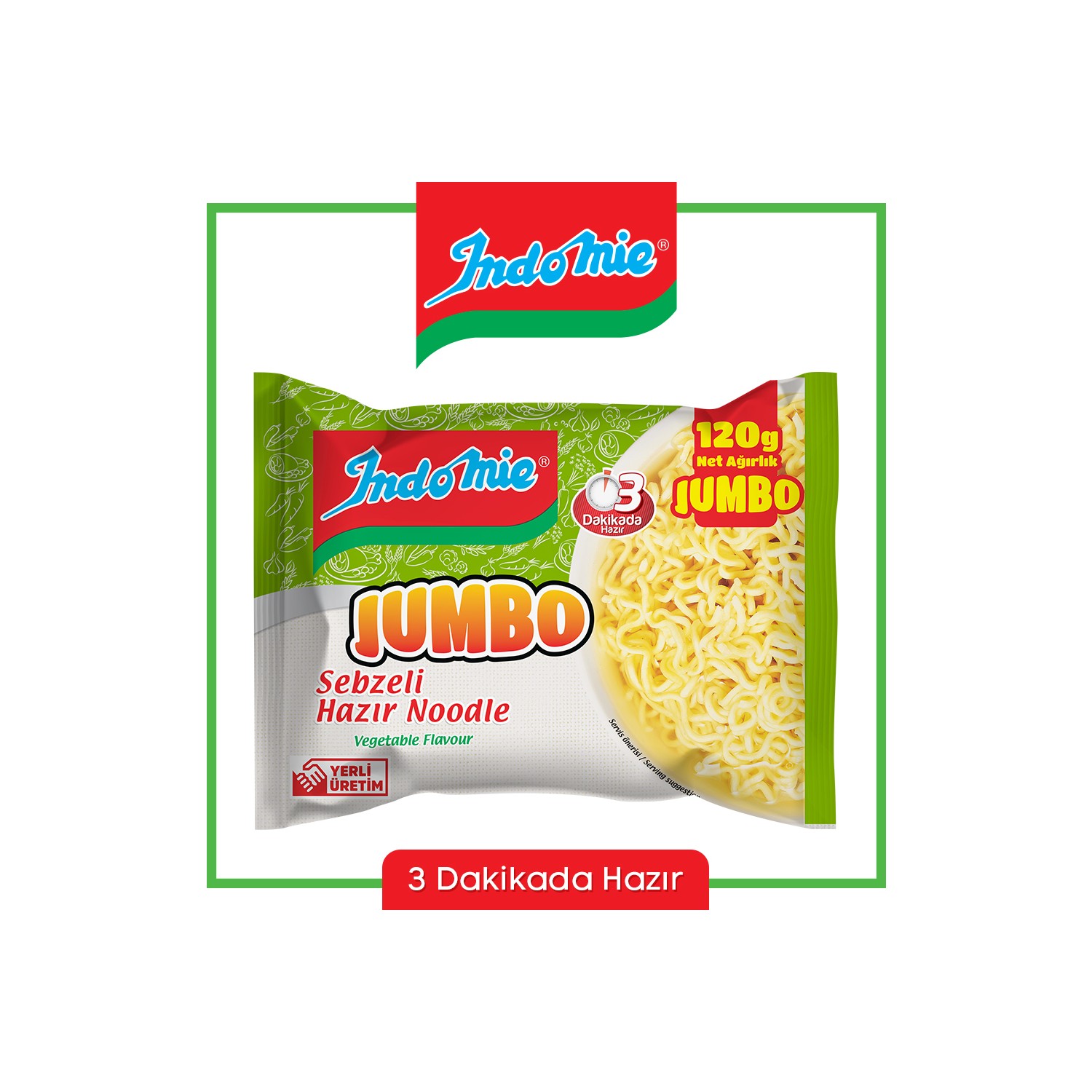 Indomie Sebzeli Jumbo Noodle 120 Gr X 40 Fiyati
