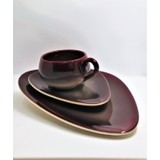 Trdesign El Yapımı Seramik Fincan & Pasta Tabağı 2'Li Set