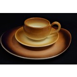 Trdesign El Yapımı Seramik Fincan & Tabak 3'Lü Set