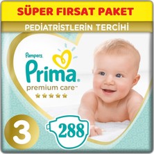 Prima Premium Care Bebek Bezi Beden:3 (6 - 10 Kg) Midi 288'LI
