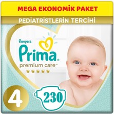 Prima Premium Care Bebek Bezi Beden:4 (9 - 14 Kg) Maxi 230'LU