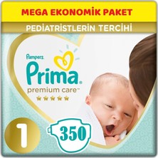 Prima Premium Care Bebek Bezi Beden: 1 (2 - 5 Kg) Yeni Doğan 350'LI