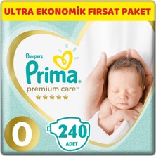 Prima Premium Care Bebek Bezi Beden:0 (1.5 - 2.5 Kg) Prematüre 240'LI