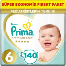 Prima Premium Care Bebek Bezi Beden:6 (13+ Kg) Extra Large 140'LI