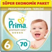 Prima Premium Care Bebek Bezi Beden:6 (13+ Kg) Extra Large 70'li