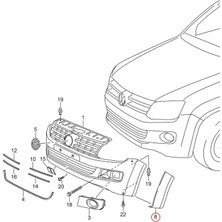 İlkay Otomotiv Amarok Ön Tampon Kenar Kaplaması (Dodik) Sağ 2013-2016  [2HH853728]