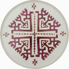 Porland Arabesque Desen6 Düz  6'lı Tabak 18 cm