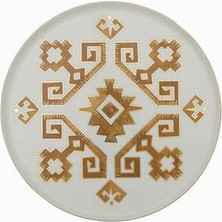 Porland Arabesque Desen1 Düz  6'lı Tabak 18 cm