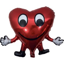Niyet Kırmızı Kalp Figürlü Folyo - Folyo Balon - 18INÇ - 5 ADET