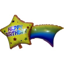 Niyet Happy Birthday Yıldız Figürlü Folyo - Doğum Günü Balonu - 18 Inç  - 5 ADET