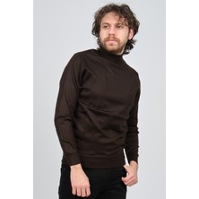 Pave Erkek Yarım Balıkçı Yaka Yün Kazak 4536000 Kahverengi