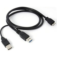 Alfais 4574 Micro USB 3.0 HDD Harddisk Bağlantı Veri Ara Y Kablosu (1.5 Metre)