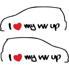 Sticker Atölyesi I Love My Volkswagen Sticker - 15090