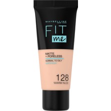 Maybelline New York Fit Me Matte+Poreless Fondöten - 128 Warm Nude