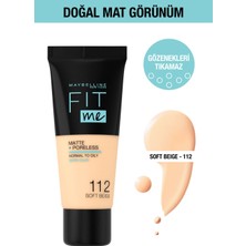 Maybelline New York Fit Me Matte+Poreless Fondöten - 112 Soft Beige