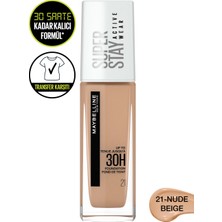 Maybelline New York Superstay Active Wear Fondöten- 21 Nude Beige