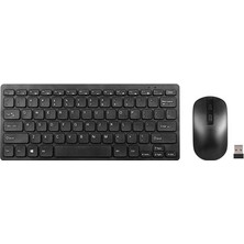 TahTicMer Kablosuz Wireless Taşınabilir Klavye Mouse Set Siyah