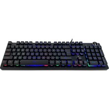 MF Product Strike 0583 Kablolu RGB Mekanik Hisli Gaming Klavye Siyah