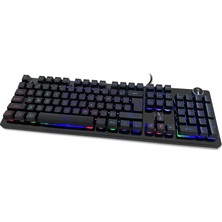 MF Product Strike 0583 Kablolu RGB Mekanik Hisli Gaming Klavye Siyah