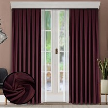 Taç Blackout Karartma Perde Pilesiz 200*260 Bordo