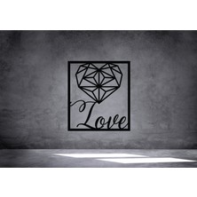 Newnow Dekorasyon Kalp Love Ahşap Duvar Tablosu