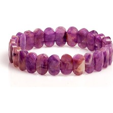 Taş Sandığı Ametist Taşı Bileklik - Köpek Dişi Ametist