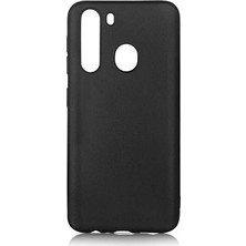 Soffany Xiaomi Redmi Note 8 Siyah Esnek Polikarbon Rubnice Kılıf ve Rinbo Kırılmaz Cam