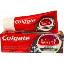 Colgate Optic White Aktif Kömür Yumuşak Mineral Temizliği Beyazlatıcı Diş Macunu 4 x 50 ml