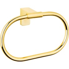 Eym Tema Premium Serisi Banyo Yuvarlak Havluluk Altın