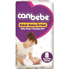 Canbebe Bebek Bakım Örtüsü Alt Açma 96 Adet (12 Paket x 8 Adet)