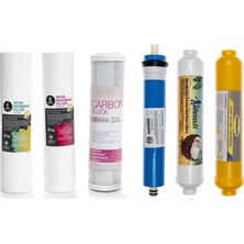 Sulook Açık Kasa Su Arıtma Cihazlarına Uyumlu 6'lı Filtre Seti Vontron Membranlı