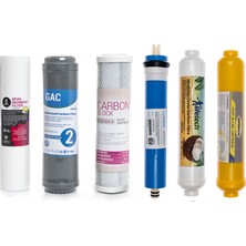 Sulook Açık Kasa Su Arıtma Cihazlarına Uyumlu 6'lı Filtre Seti Vontron Membranlı