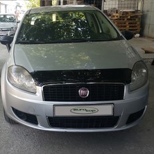 Eurocap Fiat Linea Ön Kaput Koruma Rüzgarlığı 3mm Akrilik (Abs) Parlak Siyah Deflektör 2007-2018