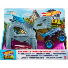Hot Wheels Monster Trucks Fırlatıcılı Oyun Seti Team Mega Wrex GVK00