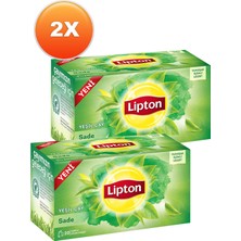 Lipton Sade Yeşil Bardak Poşet Çay 20 x 2 Gr. Ikili Set